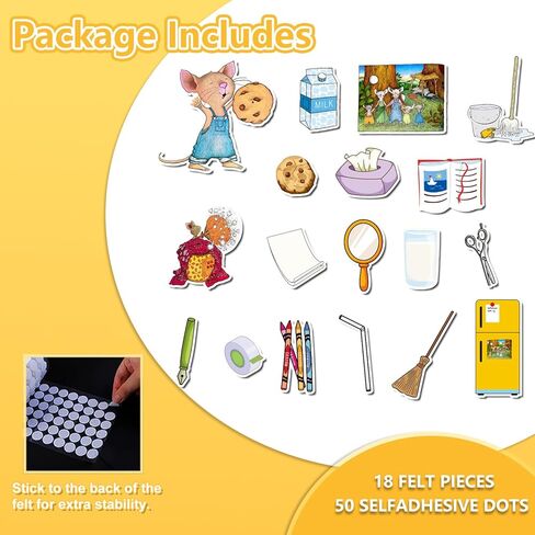 إذا أعطيت فأرًا لوحة من اللباد من الفلانيل، قصص من أجل ألعاب تعليمية تفاعلية لمرحلة ما قبل المدرسة، أنشطة تعليمية لسرد القصص in Kuwait