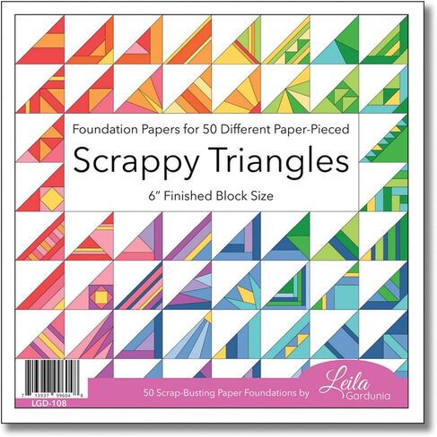 Triangle Foundation Paper-Piecing Pad with Scrappy Designs by Leila Gardunia in Saudi Arabia