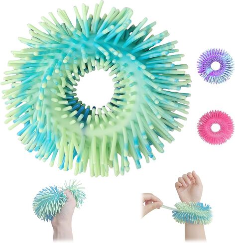 ألعاب تململ التقاط الجلد، سوار حسي لتخفيف هوس نتف الشعر، سوار قابل للتمدد ألعاب أصابع تململ لتخفيف القلق (أخضر) in Kuwait