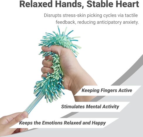 Skin Picking Fidget Toys, Sensory Bracelet for Trichotillomania Relief, Stretch Bracelet Picking Fidget Finger Toys Anxiety Relief (Green) in Saudi Arabia