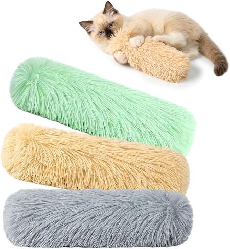 3 Pack Catnip Pillows Cat Toys, Soft and Durable Crinkle Sound with Catnip Inside, Interactive Soft Chew Kicker Kitten Toys for Indoor Cats Kitty, Promotes Kitty Exercise, Valentine's Day Toys in Saudi Arabia