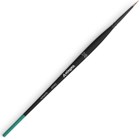 Vallejo - Detail Series Definition Set | Miniature Paint Brushes | Flagged Synthetic Bristles | Sizes 4/0, 3/0 and 2/0 | Lightweight and Ergonomic Wooden Handles | Ideal for Acrylic Detail Work in Saudi Arabia