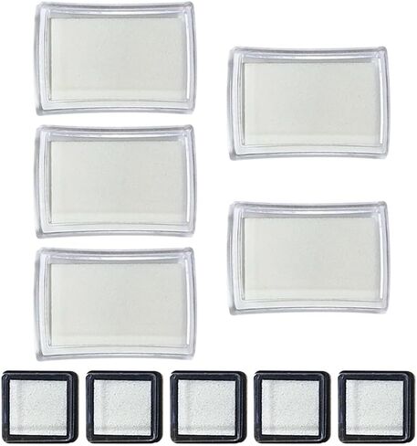 10 Pcs Empty Blank Ink Pads No Ink Foam Stamp Pad Inkless Fingerprint Stamp Pad Scrapbooking Ink Pad Refills Craft Stamp Pad Refills Uninked Ink Stamp Pad in Saudi Arabia