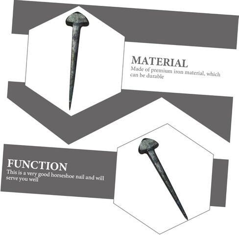 BESTonZON 50Pcs Durable Horseshoe Nails for Horse Hoof Care Replaceable Iron Hoof Fasteners Essential Portable Horse Equipment for Training and Grooming in Saudi Arabia