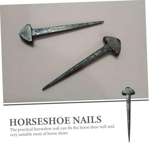 BESTonZON 50Pcs Durable Horseshoe Nails for Horse Hoof Care Replaceable Iron Hoof Fasteners Essential Portable Horse Equipment for Training and Grooming in Saudi Arabia