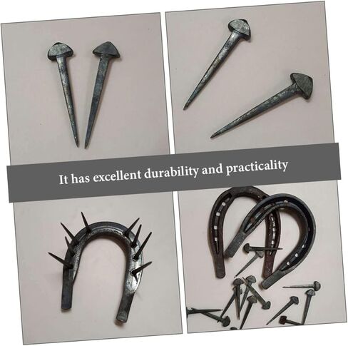 BESTonZON 50Pcs Durable Horseshoe Nails for Horse Hoof Care Replaceable Iron Hoof Fasteners Essential Portable Horse Equipment for Training and Grooming in Saudi Arabia
