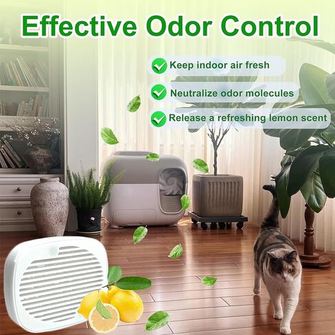 6 PCS Robertet Fragrance Box for Snow+ Automatic Cat Litter Box, Odor Remover for PetSnowy Self-Cleaning System, Monthly Change, Lemon-scented, Pets Deodorizing Pods (Lemon) in Saudi Arabia
