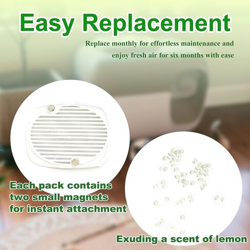 6 PCS Robertet Fragrance Box for Snow+ Automatic Cat Litter Box, Odor Remover for PetSnowy Self-Cleaning System, Monthly Change, Lemon-scented, Pets Deodorizing Pods (Lemon) in Saudi Arabia
