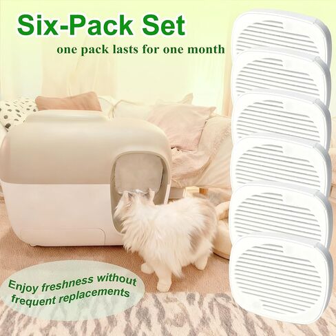 6 PCS Robertet Fragrance Box for Snow+ Automatic Cat Litter Box, Odor Remover for PetSnowy Self-Cleaning System, Monthly Change, Lemon-scented, Pets Deodorizing Pods (Lemon) in Saudi Arabia