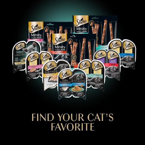 Sheba Premium Puree Cat Treats Lickable Roasted Chicken Flavor, Smoked Salmon Flavor, and Seared Tuna Flavor, 0.49 oz. Tubes, 24 Count in Saudi Arabia