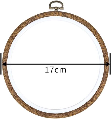 3Pcs Embroidery Hoops Set Cross Stitch Hoop Ring Imitated Wood Display Frame-Circle and Oval Hand Embroidery Kits for Art Craft Sewing (Imitated Wood) in Saudi Arabia