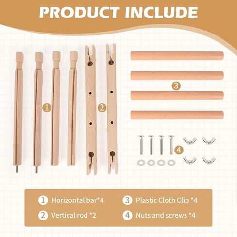 خشب الزان عبر غرزة الإطار 21.4in × 12in التمرير خياطة حامل قابل للتعديل التطريز هوب حامل اللحف وعبر غرزة الإطار لالإبرة واللوازم عبر غرزة in Kuwait