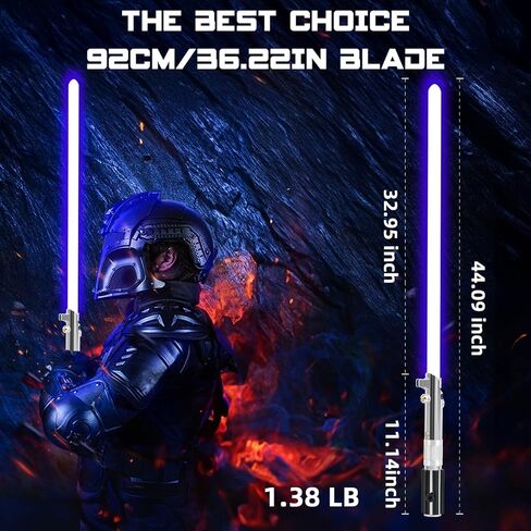 سيف ضوئي مبارز بـ 12 لونًا RGB و16 خطًا صوتيًا وتحكمًا في الحركة، سيف ضوئي Force FX مع مقبض معدني ممتاز وشفرة قابلة للاستبدال، سيوف ضوئية للبالغين والأطفال in Kuwait