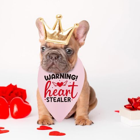 عيد الحب الكلب عصابات مضحكة، لطيف مثلث الحيوانات الأليفة وشاح الهدايا لمالكي محبي الكلاب، الأحمر الوردي القلب باندانا الملحقات للكلاب المتوسطة الكبيرة in Kuwait