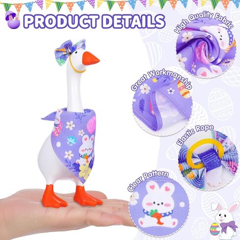 6 Set 7 inch Holiday Desk Goose Outfits Bandanas with Bow Mini Desk Goose‘s Outfits for Magnetic Goose Statue Decor in Saudi Arabia