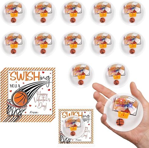 12 Set Valentines Day Gifts Basketball party favors Tabletop Basketball Shooting Game Reduce Stress Mini Desktop Basket Ball Gift Valentine's Day Cards Desk Exchange Gifts Party Favors Supplies in Saudi Arabia
