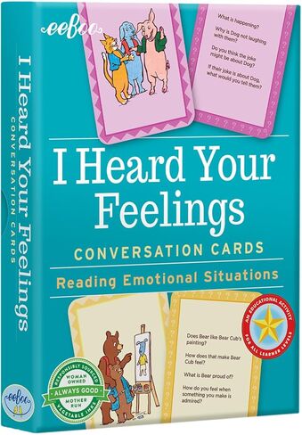 eeBoo: I Heard Your Feelings, Conversation Flash Cards, Reading Emotional Situations, Develop Social and Emotional Intelligence, for Ages 3 and up in Saudi Arabia