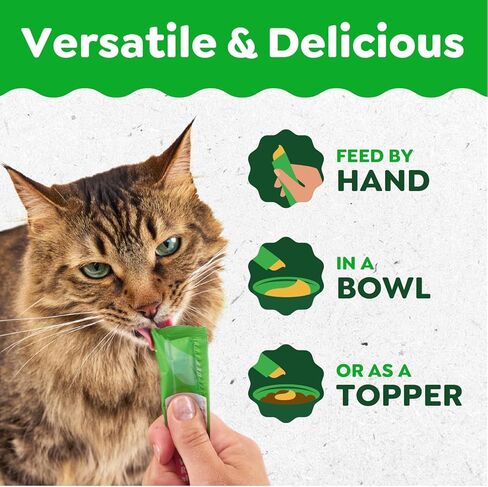 Greenies Feline Smart Purees مكافآت القطط الصحية للبشرة والفراء مع سمك السلمون الحقيقي، 0.49 أونصة. أنابيب، 20 عدد in Saudi Arabia