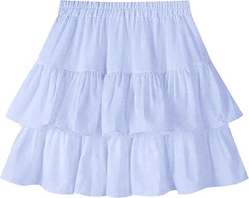 Black Mini Skirt,High Waisted Ruffle Skirt Black Skirt Short Skirts for Women Black RARA Skirt Frilly Skirt y2k Skirt in Saudi Arabia