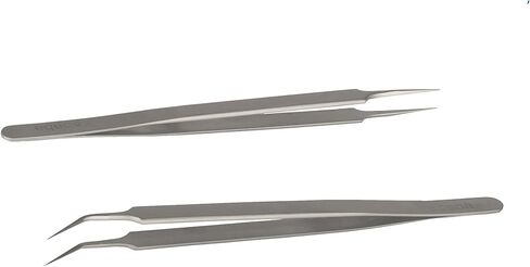 Tweezers, 5 Pcs Precision Tweezers Set, Anti-Static Stainless Steel Long Tweezers Kit for Electronics, Laboratory Work, Jewelry-Making, Craft, Soldering, Hobby, Watches, Car Machines Repair Etc in Saudi Arabia