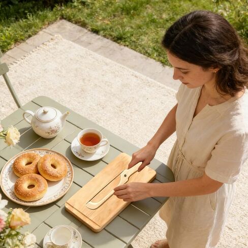Loaf Bread Slicer - Kitchen Guide for Uniform Slices | Heavy Duty Metal Frame with Adjustable Slots, Safe and Precise Bread Cutting Tool for Baking, Sandwiches, Toast 15.75x7.48 in in Saudi Arabia
