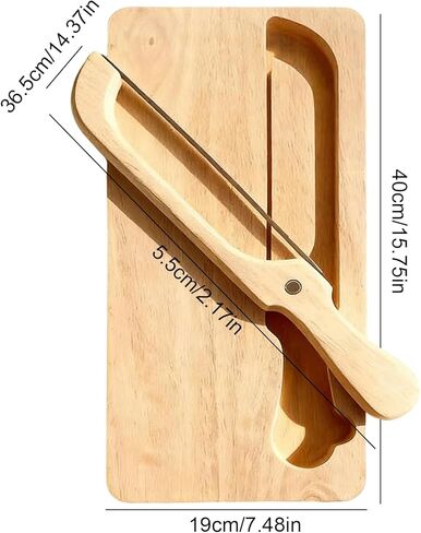 Loaf Bread Slicer - Kitchen Guide for Uniform Slices | Heavy Duty Metal Frame with Adjustable Slots, Safe and Precise Bread Cutting Tool for Baking, Sandwiches, Toast 15.75x7.48 in in Saudi Arabia