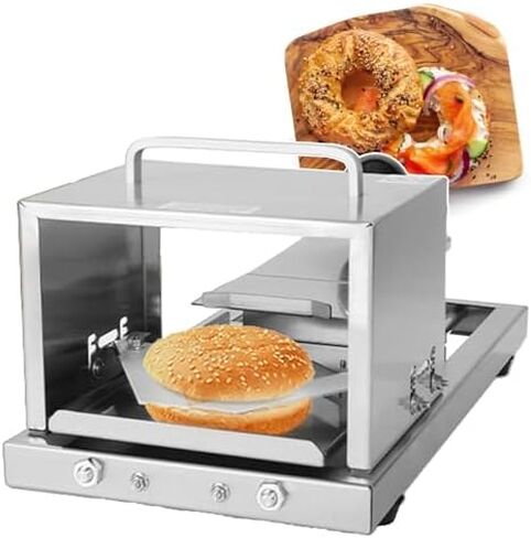 Commercial Bread Cutter Slicer with 4 Cutting Height Available, Manual Hamburger Bun Cutter-Push-Pull Cutting Design, for Bagels, Hamburger Buns, and Small Loaves of Homemade Bread in Kuwait