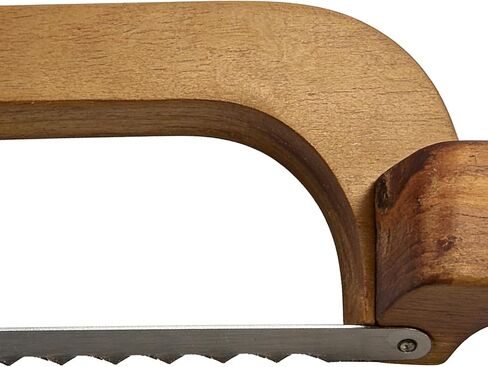 Loaf Slicer Guide - Bread Cutting Tool with Adjustable Slots | Sturdy Stainless Steel with Comfortable Wooden Handle, Precision Slicing for Homemade Bread Cakes Pastries, Kitchen Helper 15.55x2.76 in in Saudi Arabia