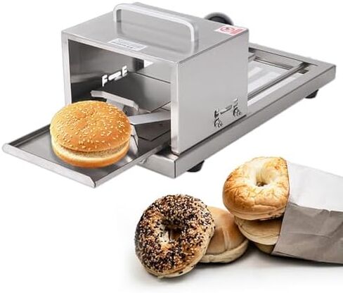 Manual Bread Slicer,Stainless Steel Bagel Cutter - Adjustable Thickness/Push-pull cutting design,Portable Muffin Slicer for Cutting Even Bagels & Bun Slices,Bagel max size 12×15cm in Kuwait