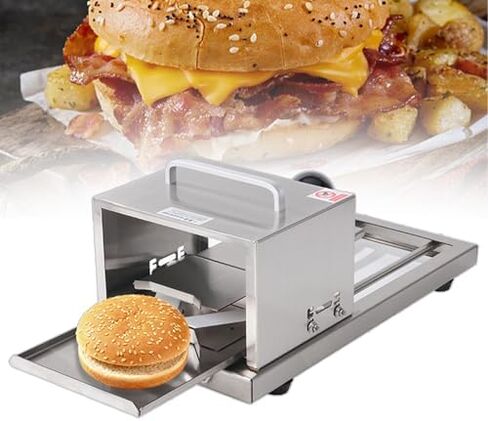 Manual Bagel Slicer And Cutter, Commercial Bagel Slicer With Stainless Steel Blade & 4 Cutting Height Available & Push-Pull Cutting Design, For Home Bakers And Small Businesses in Kuwait
