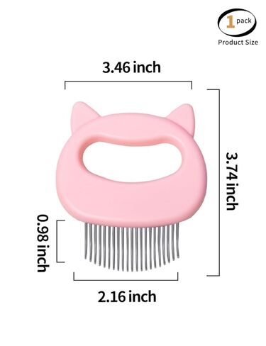 luvilly1 Pack Pink Cat Comb,Dematting Tool for Cat Dog Puppy Rabbit/Animal Lovers in Kuwait