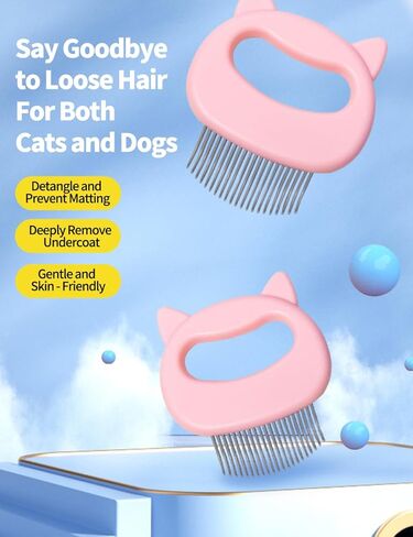 luvilly1 Pack Pink Cat Comb,Dematting Tool for Cat Dog Puppy Rabbit/Animal Lovers in Kuwait