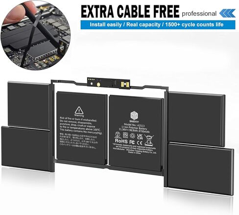 A1398 Macbook Pro Battery A1417 for Macbook pro 15 Inch A1398 (Only Mid 2012, Early 2013) [8680mAh 95Wh], Laptop Replacement Battery Model A1417 MC976LL/A MC975LL/A MD831LL/A ME665LL/A ME664LL/A in Saudi Arabia