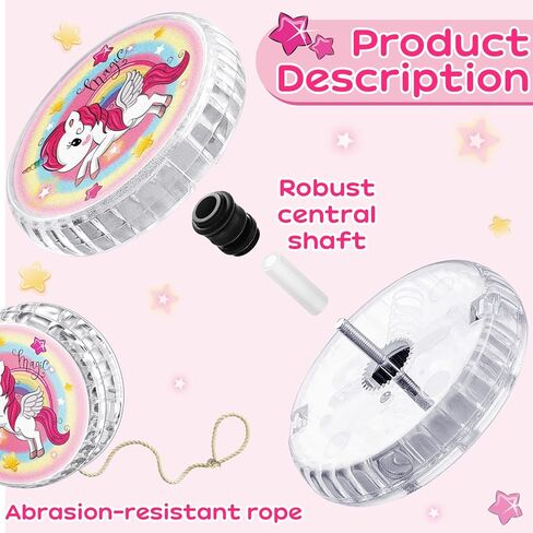 4 Packs LED Light up Beginner Toys Unicorn Donut Dinosaur Space Responsive Ball Bearing Reflex Auto Return Toys Magic Beginner for Birthday Party Goodies Bag Fillers Classroom Prize in Saudi Arabia