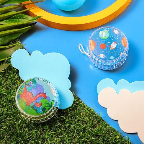 4 Packs LED Light up Beginner Toys Unicorn Donut Dinosaur Space Responsive Ball Bearing Reflex Auto Return Toys Magic Beginner for Birthday Party Goodies Bag Fillers Classroom Prize in Saudi Arabia