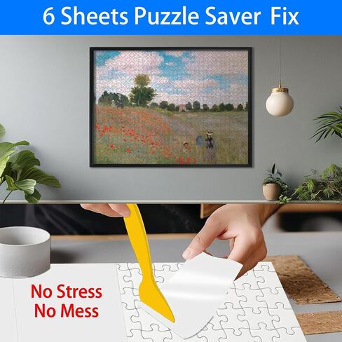إطار ألغاز ممتاز مقاس 20 × 27 للألغاز النهائية، مجموعة إطارات ألغاز من سبائك الألومنيوم مع غطاء واقٍ، شاشة عرض أفقية ورأسية، تتضمن 6 أوراق لحفظ الألغاز (أسود، حزمة واحدة) in Saudi Arabia