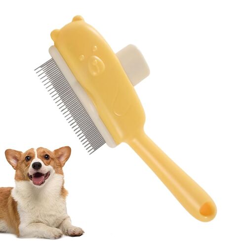 Dog Grooming Brush Shedding - Pet Hair Comb,Comb Bear Shape Cleaning Brush For Kitten Cleaning Home Bath Indoor Maintenance Puppy Salon in Saudi Arabia
