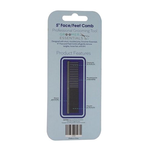 5" Face and Feet Comb - Finishing and Fluffing Comb - Perfect for Detail Work on Delicate Faces and Feet - Features Anti-Scratch Teeth in Saudi Arabia