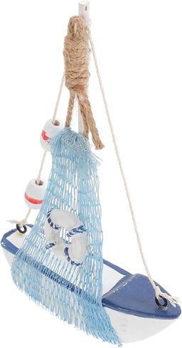 STOBAZA Sailboat Ornament Decorative Nautical Wall Decor Wooden Model Boat for Home in Saudi Arabia