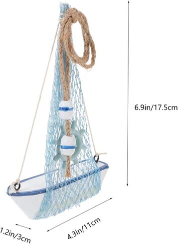 STOBAZA Sailboat Ornament Decorative Nautical Wall Decor Wooden Model Boat for Home in Saudi Arabia
