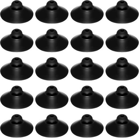 20 Pcs Suction Cups for Aquarium, Rubber Aquariums Suction Cups Black, Fish Tank Sucker Cup Clips for Pump, Airline Tubing, Aeration Setup, Secure Attachment for Aquarium Accessories in Saudi Arabia