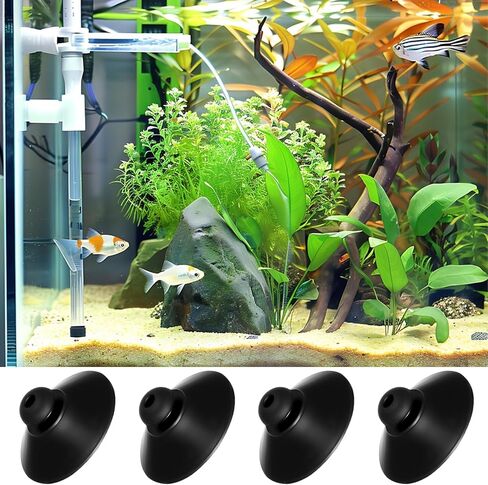 20 Pcs Suction Cups for Aquarium, Rubber Aquariums Suction Cups Black, Fish Tank Sucker Cup Clips for Pump, Airline Tubing, Aeration Setup, Secure Attachment for Aquarium Accessories in Saudi Arabia