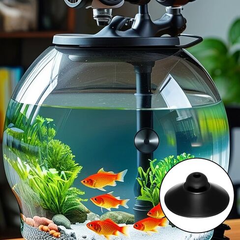 20 Pcs Suction Cups for Aquarium, Rubber Aquariums Suction Cups Black, Fish Tank Sucker Cup Clips for Pump, Airline Tubing, Aeration Setup, Secure Attachment for Aquarium Accessories in Saudi Arabia