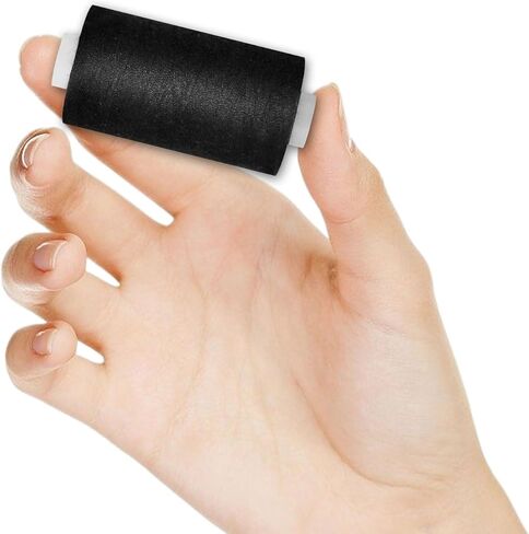 All Purpose Sewing Thread-2 Spools of Hand Polyester Sewing Thread with 3needles 1 Needle Threader for Sewing Machine for Hand and Machine Sewing(Black, 2 spools) in Saudi Arabia