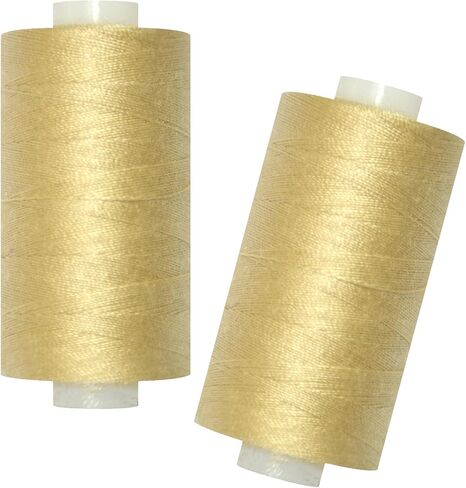All Purpose Sewing Thread-2 Spools of Hand Polyester Sewing Thread with 3needles 1 Needle Threader for Sewing Machine for Hand and Machine Sewing(Black, 2 spools) in Saudi Arabia
