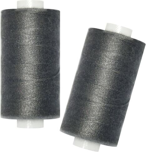 All Purpose Sewing Thread-2 Spools of Hand Polyester Sewing Thread with 3needles 1 Needle Threader for Sewing Machine for Hand and Machine Sewing(Black, 2 spools) in Saudi Arabia