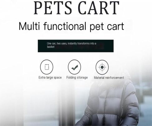 Pet Strollers Pet Stroller for Outings, Small Pull Cart, Puppy Stroller, Dog Walking Cart, Small, Lightweight, Foldable Cat Pet Stroller Medium(Blue,C) in Kuwait