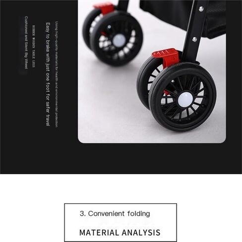 Pet Strollers Pet Stroller for Outings, Small Pull Cart, Puppy Stroller, Dog Walking Cart, Small, Lightweight, Foldable Cat Pet Stroller Medium(Blue,C) in Kuwait