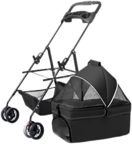 عربات الحيوانات الأليفة عربة الحيوانات الأليفة ذات الأربع عجلات عربة الحيوانات الأليفة القابلة للطي عربة الحيوانات الأليفة خفيفة الوزن عربة الحيوانات الأليفة في الهواء الطلق عربة الحيوانات الأليفة عربة الحيوانات الأليفة المتوسطة (أسود، صغير) in Kuwait