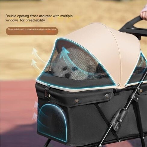 Pet Strollers Pet Stroller Stroller for Dogs and Cats to Go Out Small Pet Stroller Lightweight Outdoor Travel Foldable Pet Stroller Medium(Pink,A) in Kuwait